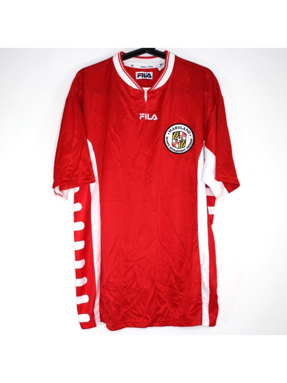 Vintage Fila Mens Large Made In Italy Maryland Olympic Soccer Jersey N1458